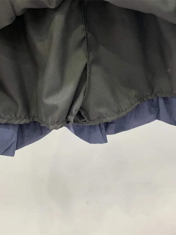 트렌디한 디스트링 하이웨이스트 퍼프 롱 스커트 여성용 2025 여름 신상 슬림핏 A라인 플라워 버드 스커트