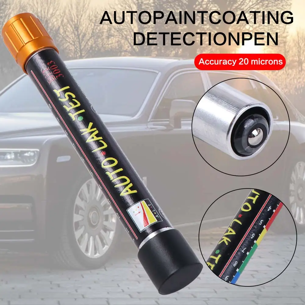 Plastic Car Paint Thickness Tester Pen Scale Indicator Lak Test Bit Car Paint Coating Tester Meter with Magnetic Tip Portable