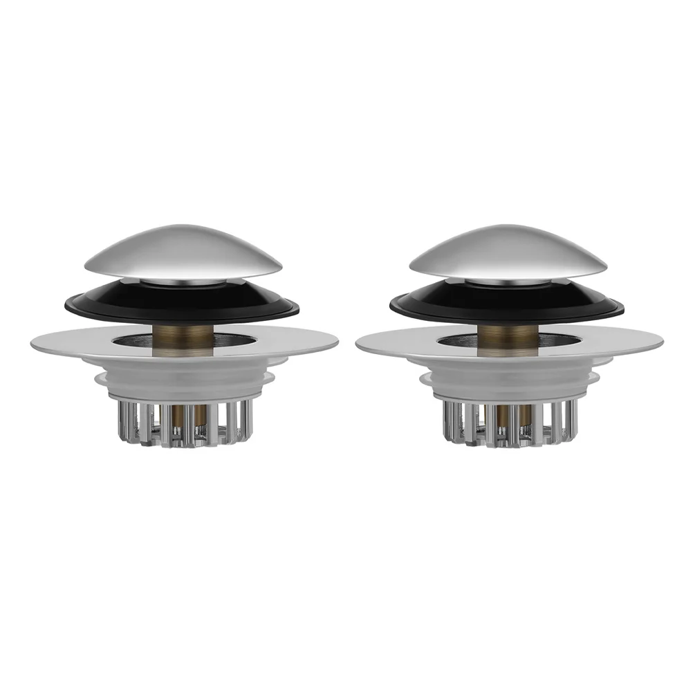 Copper Bathtub Drain Stopper Press Type Universal Fit Smooth Drainage Anti-Clogging Tub Stopper for Bathroom Sink Drain Fitting