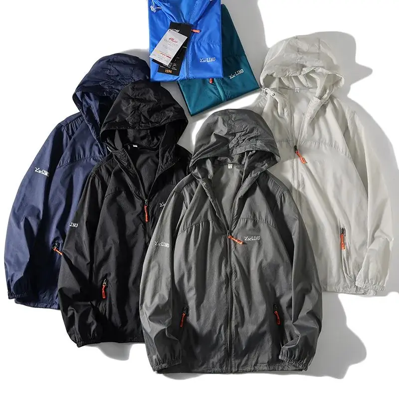 

Uv Protection Ultra-Thin like Cicada Wing Summer New Men's Outdoor Hooded Breathable Sun Protection Jaet Faionable