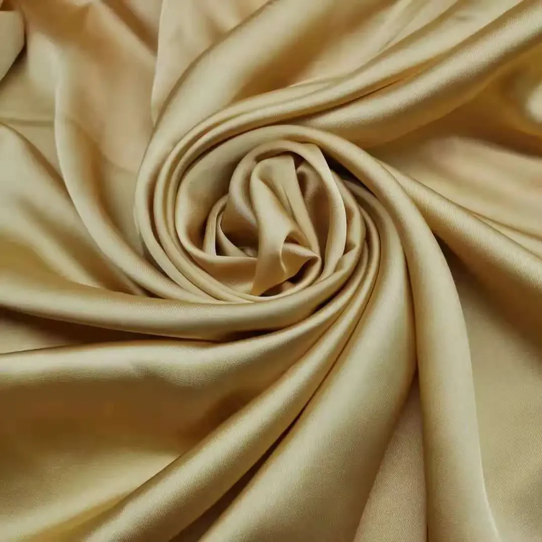 Dress Satin Chiffon Solid Color Soft Slippy Dropping Material Shirt Scarf Glossy Fabric Breathable DIY Sewing