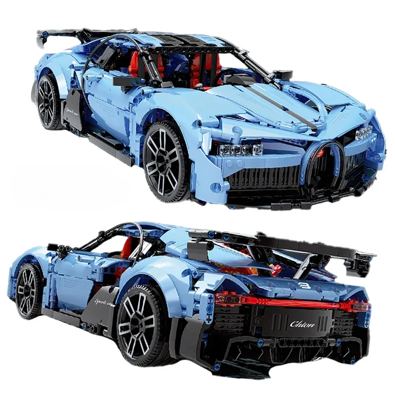 Bugatti-Voiture de sport télécommandée pour adultes et enfants, T5027A MOC, Module haut, décennie s de construction techniques, Jouets modèles, Cadeau, 1:10