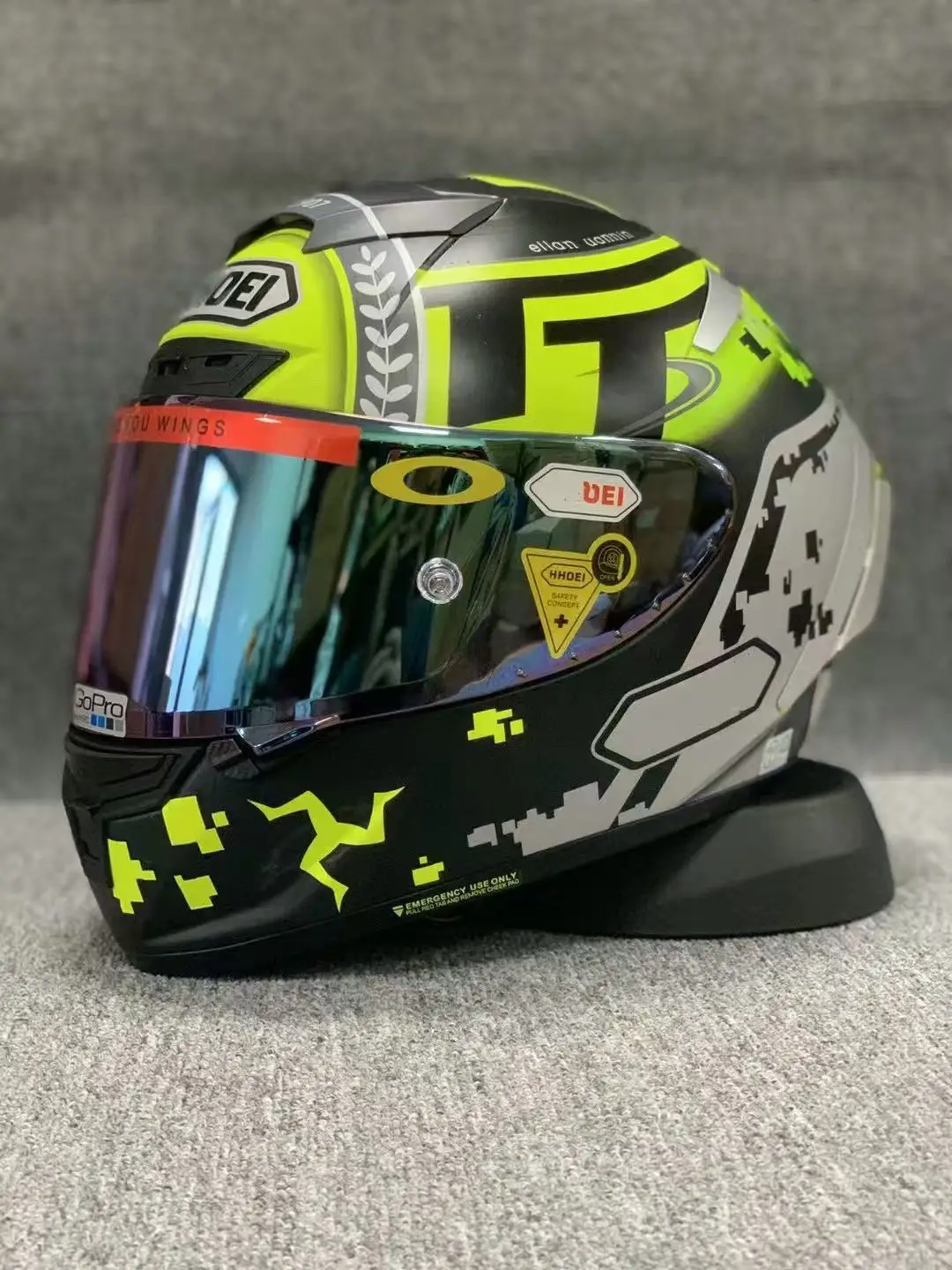 Motorcycle helme Full Face X14 isle of man TT X-Sprit green