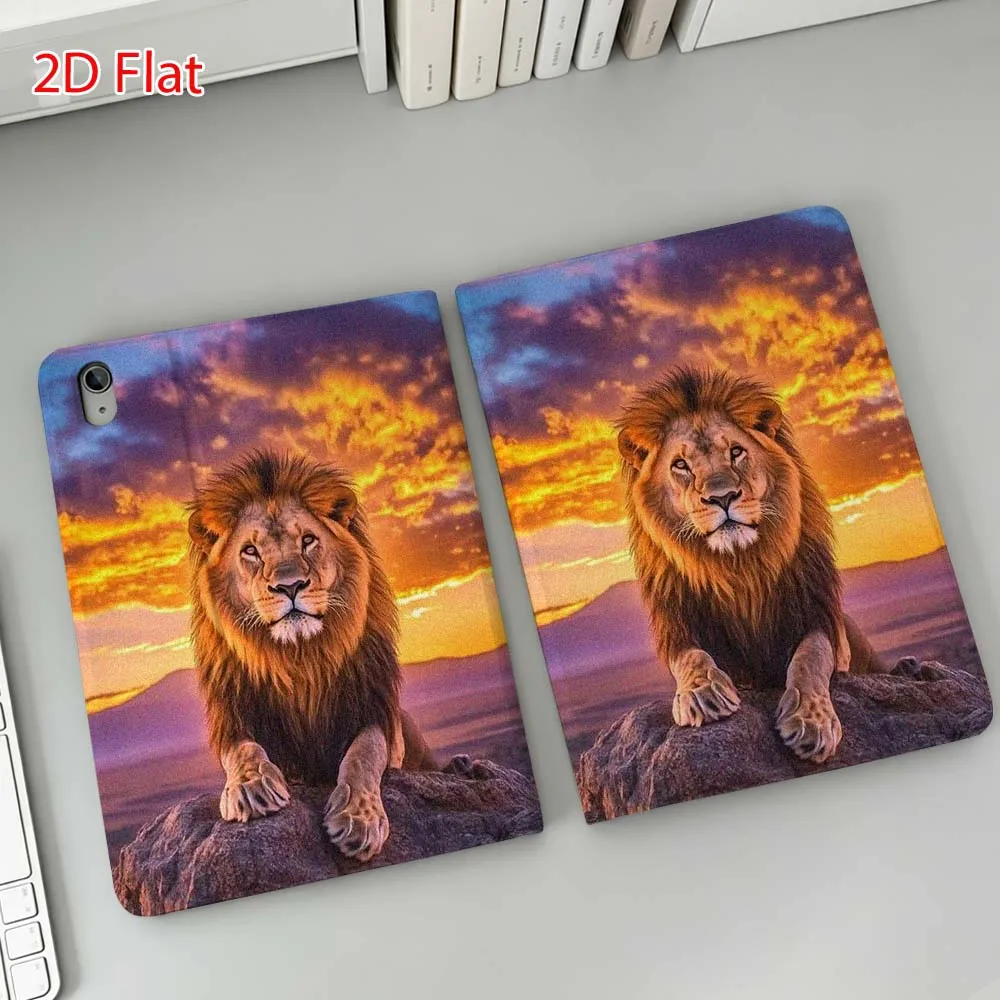 Lion Creative Patterns Soft For Apple iPad Pro Mini A16 A17 A14 4 5 6 7 6th 12th 9Gen 12.9 11 13 M4 inch Tablet Case