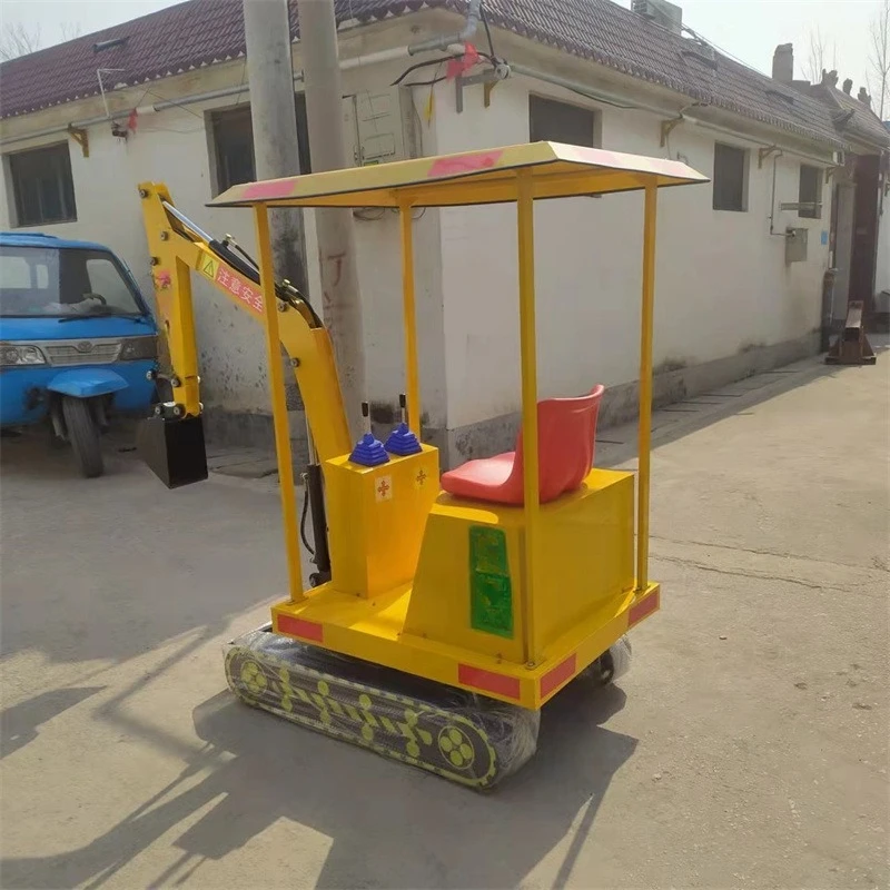 Stall playground excavator, miniature rotatable excavator, children's small excavator