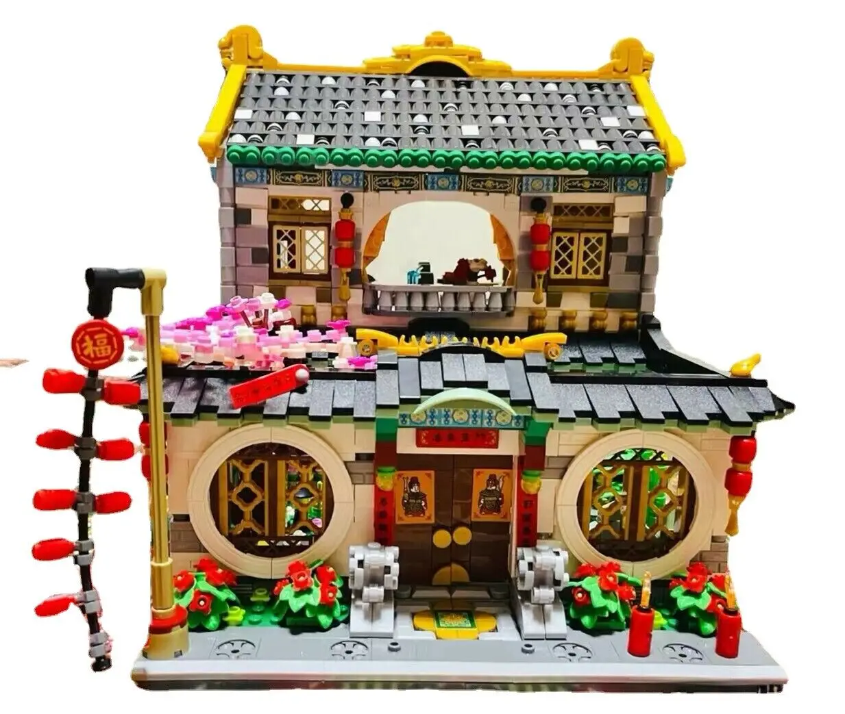 LOZ MINI Block Teens Building Toys Adult DIY Bricks Puzzle Chinese Courtyard House New Year Gift Home Decor Presents 1034