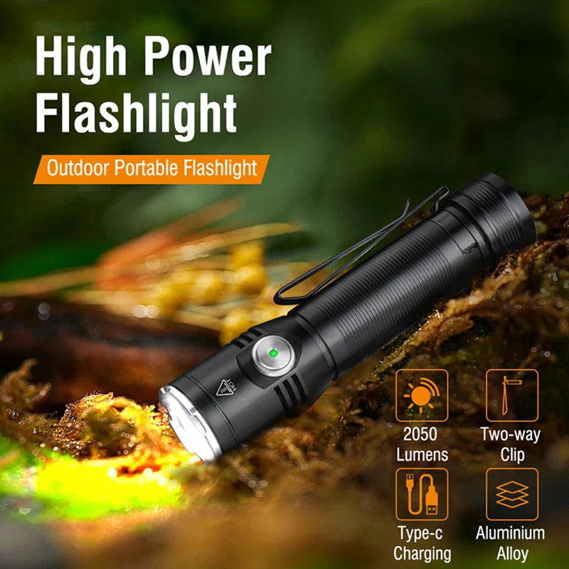 

New arrivalET lumen strong light flashlight rechargeable outdoor led super bright long-range mini convenient for home flashlight