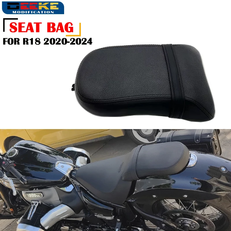 For BMW R18 Classic R 18 100 Years 2020-2024 2023 2022 2021 Motorcycle Passenger Rear Seat Cushion Pad PU Leather Pillow