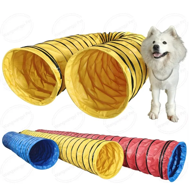 

Enhanced PVC Dog Agility Play Tunnel Tube Professional 600mm Heavy Duty Dog Training Tunnel