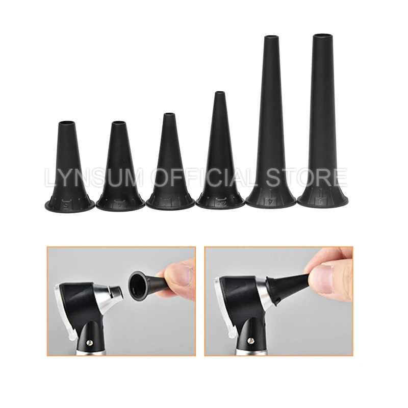 Reusable Human Animal Vet Non Disposable Ear Speculum Earmuff Otoscope Accessory Nozzle Specula Replacement Cone Funnel Tip