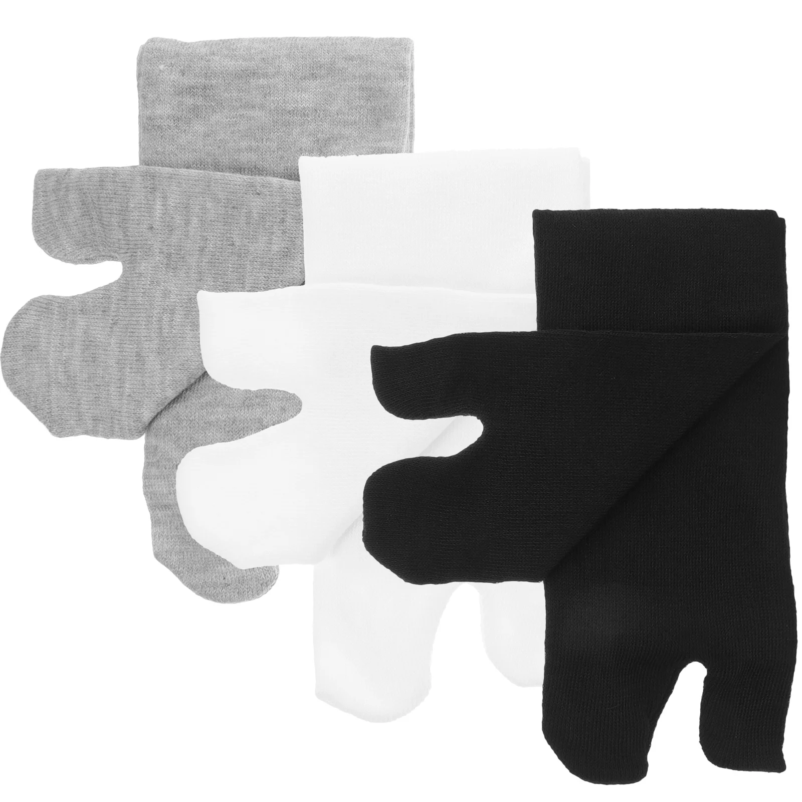 

3 Pairs Women's Toe Socks Elastic Polyester Cotton Breathable for Shoe Size - UK/US -/Europe Tabi