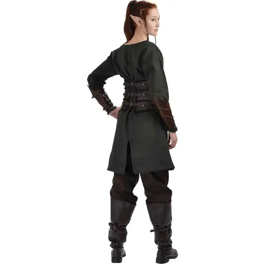 Medieval Brown Black Celtic Knight Leather Large Belt Women Vintage Viking Costume Barbarian Mercenary Fancy LARP Cosplay image 5
