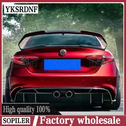 Carbon Fiber / FRP Car Rear Spoiler Wing Trunk Lip For Alfa Romeo Giulia Spoiler Sedan Rear Trunk Spoiler Boot Wing GTA Style