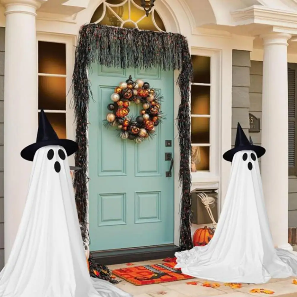 Height Adjustable Ghost Decor Halloween Decorations Spooky Halloween Ghost Decorations Set for Outdoor Yard Light-up for Easy