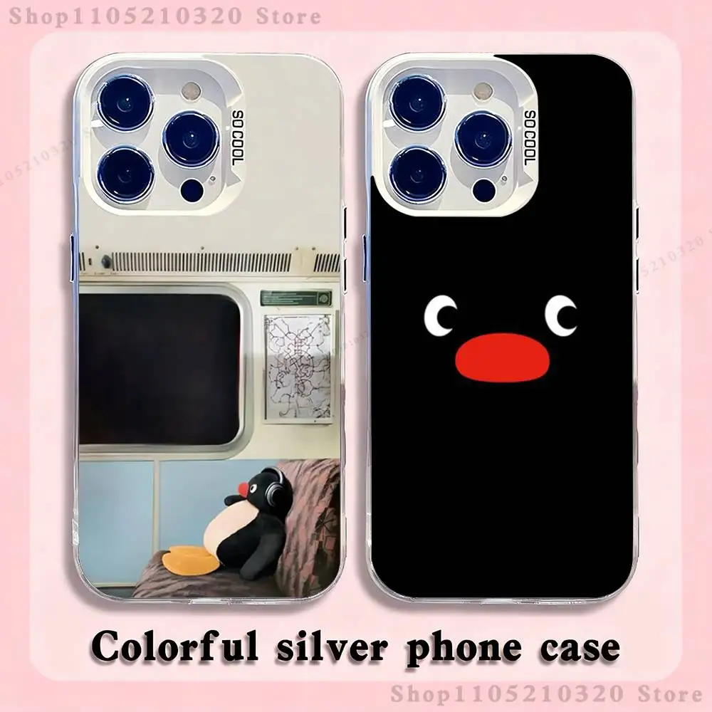 

Cute Art P-Pingu Penguin Phone Case For iPhone 17,16,15,14,13,12,11,Pro,XS,Max,Plus,Mini,SE4,E white Matte Shockproof Cover