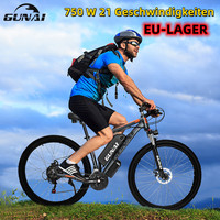 GUNAI Electric Bicycle 750W Motor 21-speed 29Inch Off-Road Tire with 48V 15Ah Battery Dual Disc Brake Electric Bike