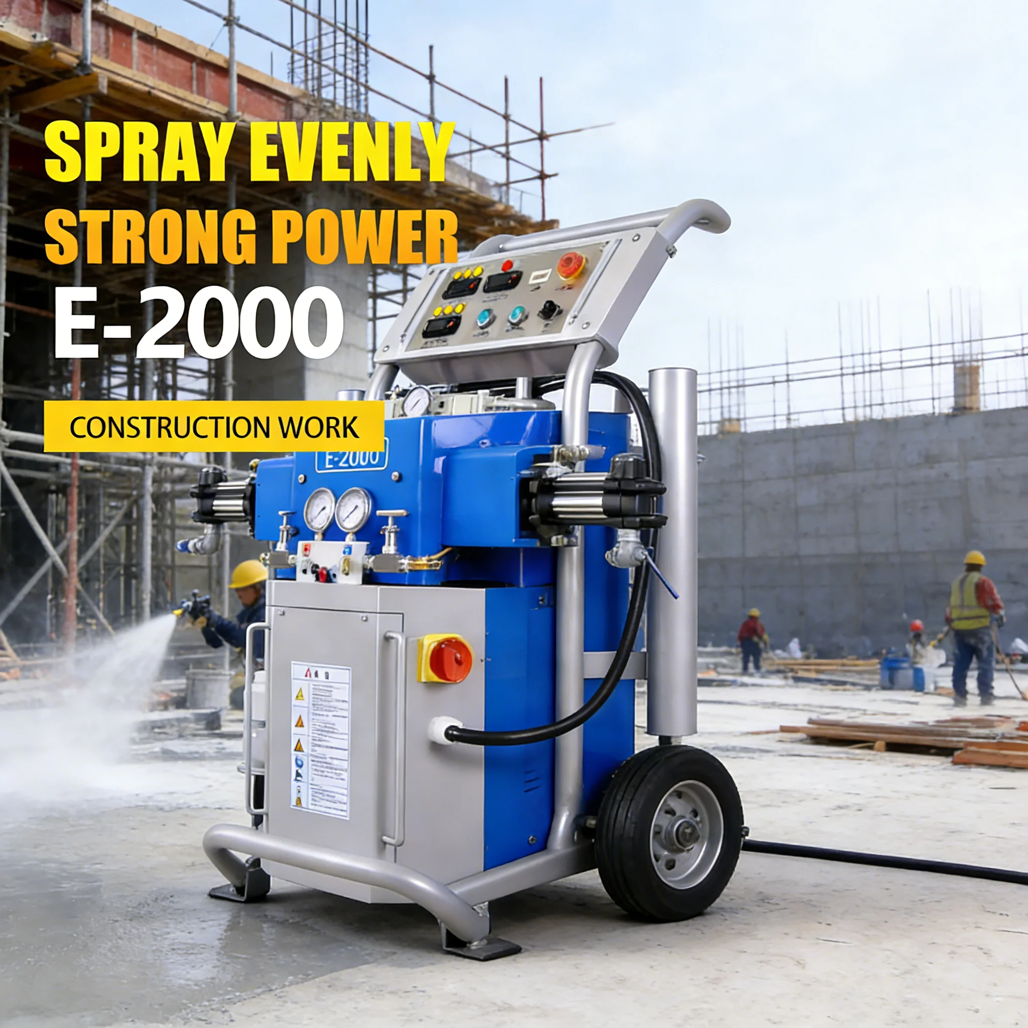 Polyurethane Foam Spray Machine For Wall Insulation Protection High Pressure Polyurea Coating Equipment Long Life Pump