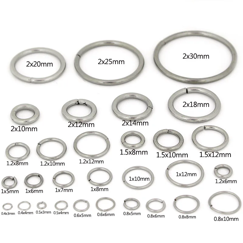 20-200Pcs Stainless Steel Open Jump Rings Single Loops Split Ring Connector For Bracelet Jewelry Making Findings DIY Accessories image 2