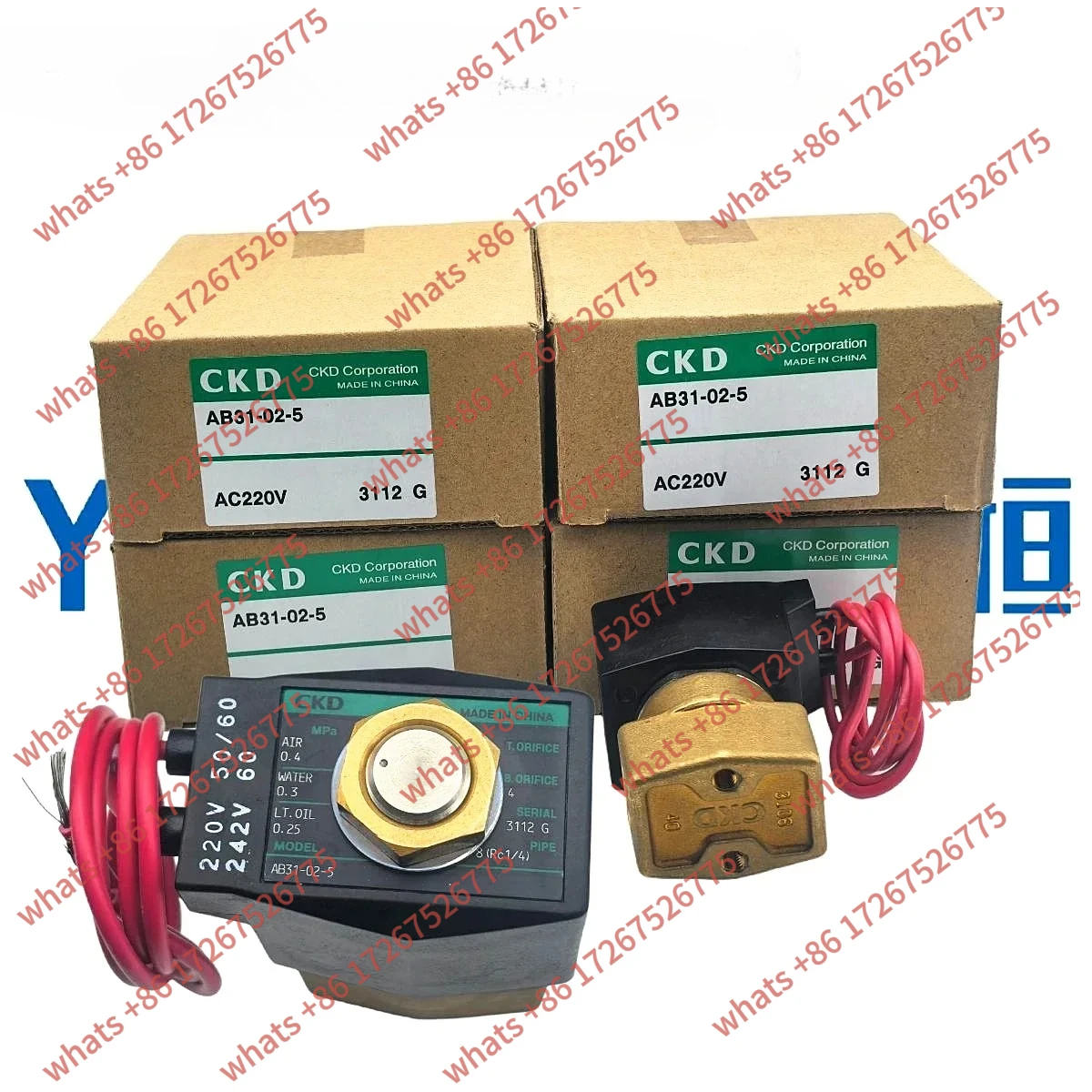 

Original CKD solenoid valve AB31-02-5 AB41-02-6 AB31-02-4 AB41-02-3 AC220V