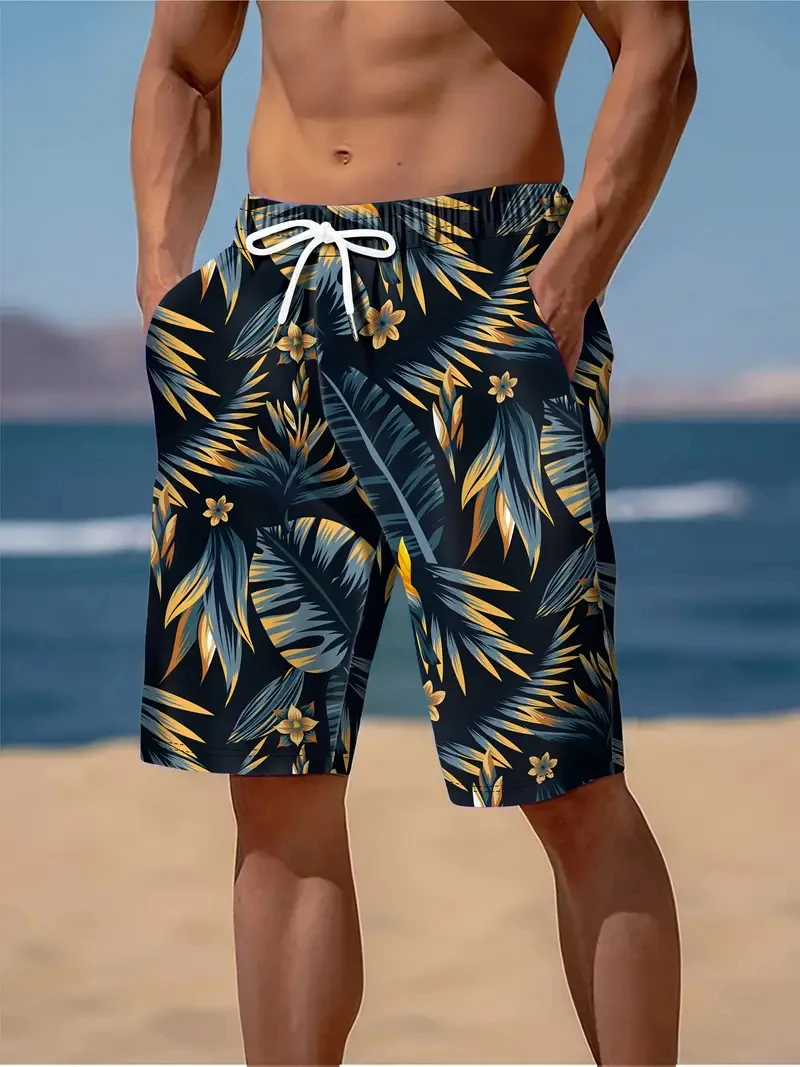 New 3D Coconut Tree Graphic Beach Man Swim Shorts Women Print Surf Board Trunks Hawaii Swimwear Pants Kids Cool Ice Shorts Pants