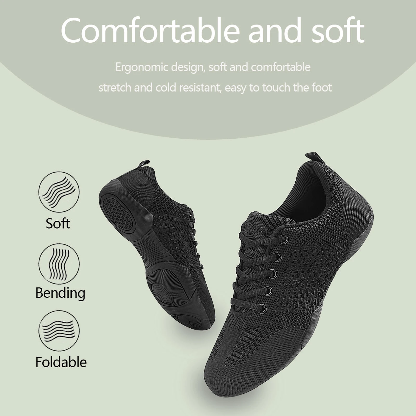 852 Atmungsaktive Mesh-Aerobic-Schuhe für Damen, leichte Cheerleading-Sneaker, rutschfeste Sohle, Tanz-Trainingsschuhe für Jugendliche und Mädchen – Detail 9