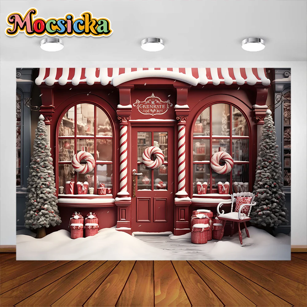 Mocsicka-Natal Fotografia Backdrop, Castelo Rosa, Retrato do bebê, Família Partido Fundos, Photo Studio Props, Presentes