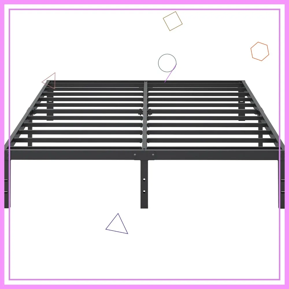 

10 Inch King Size Bed Frame, Heavy Duty Steel Slat Platform, No Box Spring Needed, Easy Assembly, Noise-Free