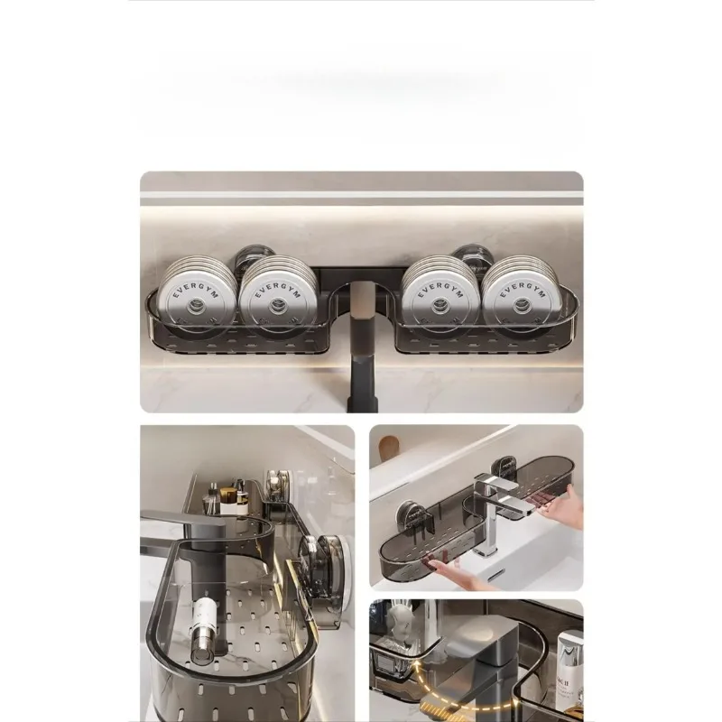 2025 رف المرحاض، كوب شفط، رف أكريليك سميك للمرحاض غير اللكم