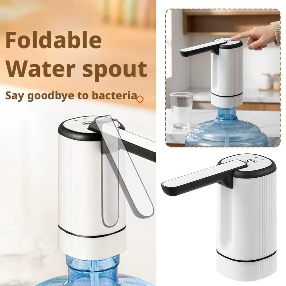 Foldable Water Pump With Quantitative Modes Portable Electric Drinking Water Dispenser Fast Charging For Standard Water Bottles