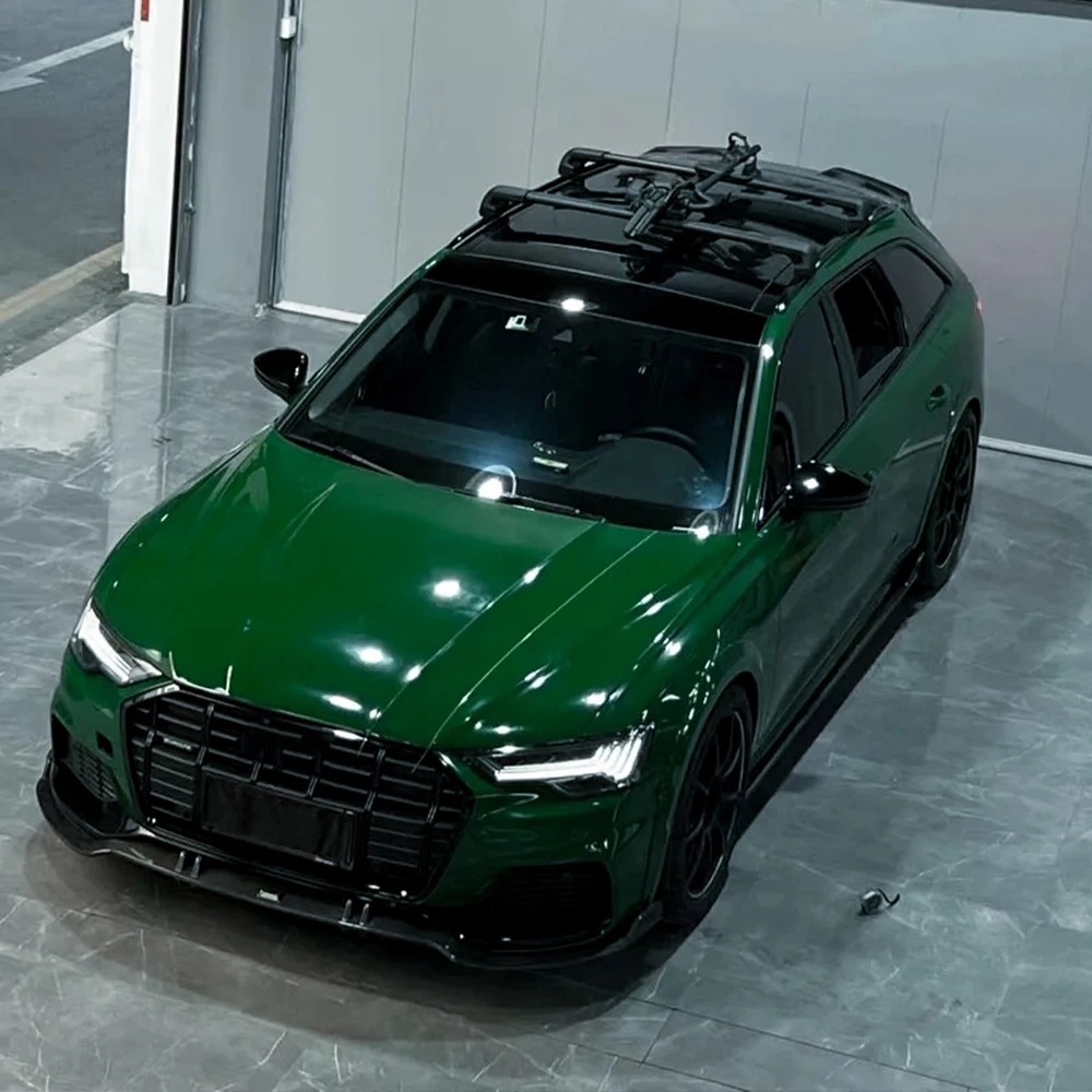 

Glossy Car Vinyl Film PET Crystal Post Green Auto Vinyl Wrapping Film Self Adhesive Motorcycle Car Body Decoration Decal Sticker