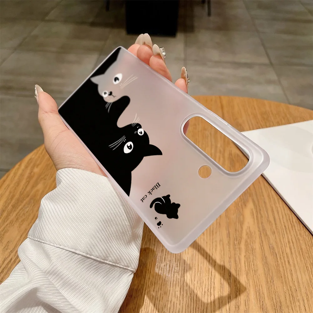 Weiche Matte Katzen-Handyhülle für Samsung A56 5G A55 S25 Ultra S24 FE S23 A54 A53 A17 A16 A15 A36 A35 A34 A26 A07 A06 A05s Cover