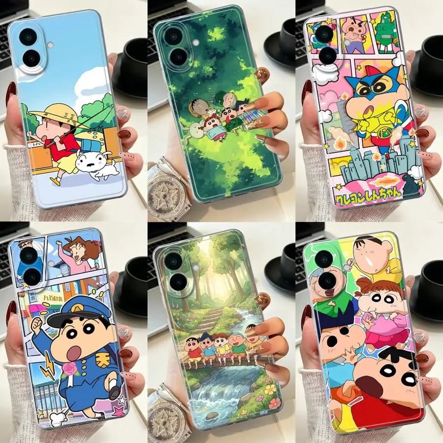 Case for Samsung Galaxy A55 A23 A33 A52 A36 A13 A14 A16 A26 A54 A15 A52 A57 A34 A35 A56 A27 Phone Cover Shin-Chans Friend 