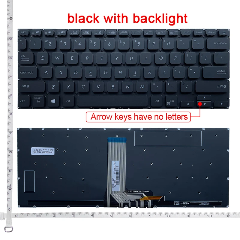 لوحة مفاتيح الكمبيوتر المحمول الأمريكية ل ASUS VivoBook R423 V4000U V4000D V4000F R424 R424F R424FA A412 A412D A412FL A412DA X412 X412FA X412U