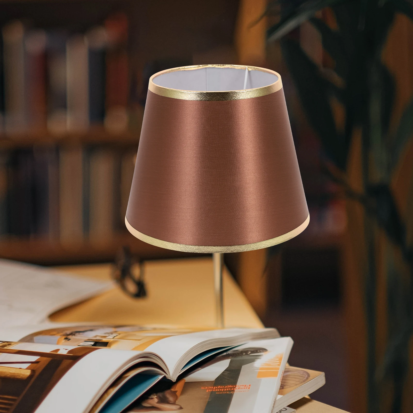 

Round Lamp Shade Fabric Modern Light Cover For Desk Table Lamp Replacement Bedside Household Room Decor E27