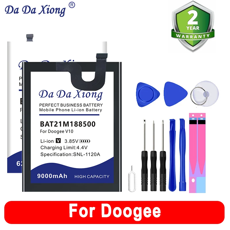 2024 New BAT17613360 BAT2019104350 BAT21M188500 BAT20X965400 Battery For Doogee T6 X10 V10 V11 V20 X30 N30 X50 X95 X96 S97 Pro