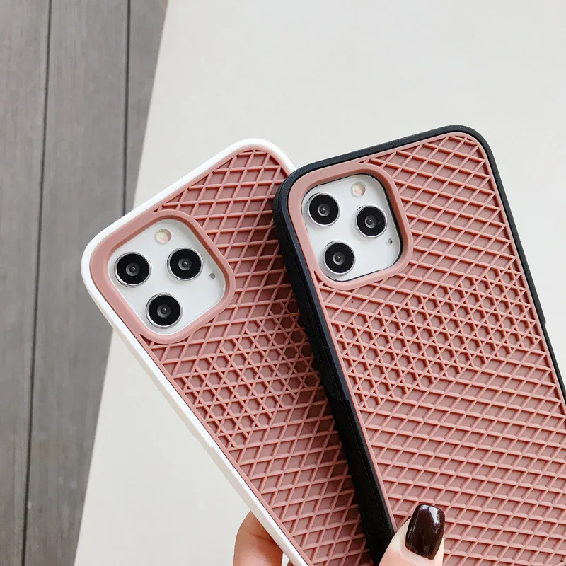 Classic Van Sole Phone Case For IPhone 11 12 13 Pro Max X Xs Xr 6 7 8 Plus Soft Silicone Waffle Shoe Shockproof Back Cover Cases