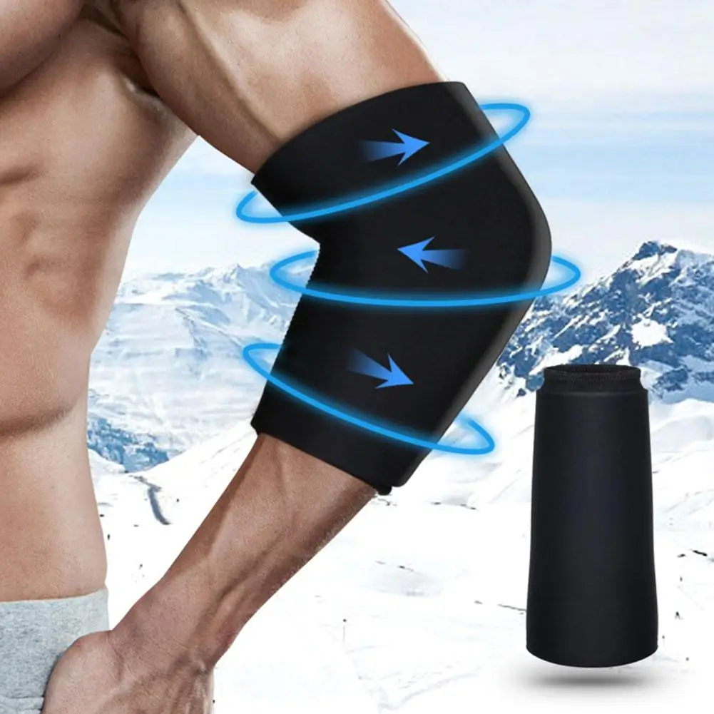 Dual-use Hot Cold Gel Ice Applied Knee Pads Black Elbow Leg Protective Gear High Elasticity Shock Absorption Sports Unisex Pads