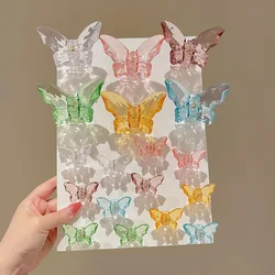 3Pcs/set Sweet Transparent Butterfly Hair Claw Clip Clamp Hairpin Barrette Women Girl Temperament Headwear Party Accessories