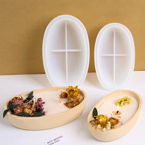 Beton Oval Lilin Cetakan Silikon Bentuk Kapal Pot Bunga Kerajinan Cetakan Plester DIY Resin Nampan Lilin Membuat Cetakan Dekorasi Rumah 12 cetakan toples penjualan terbaik - №