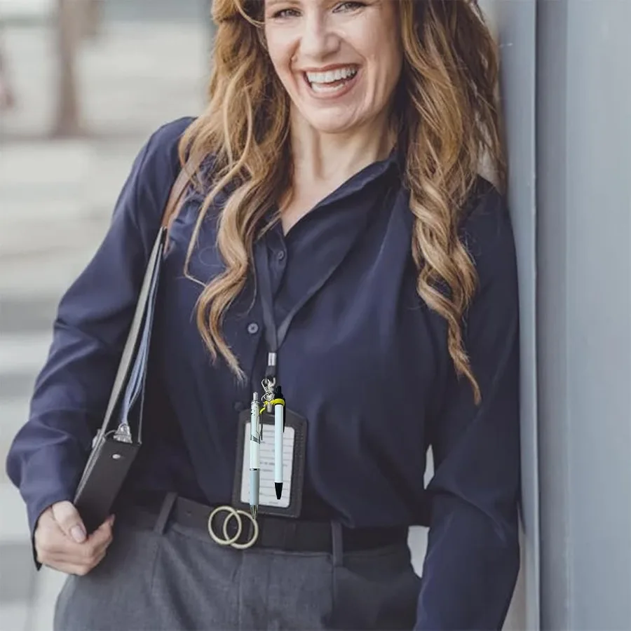 10 قطعة مقاطع القلم حامل القلم شارة بكرة اكسسوارات حامل قلم ل الحبل كليب على أقلام ل شارة بكرة حامل قلم قابل للسحب ل #5