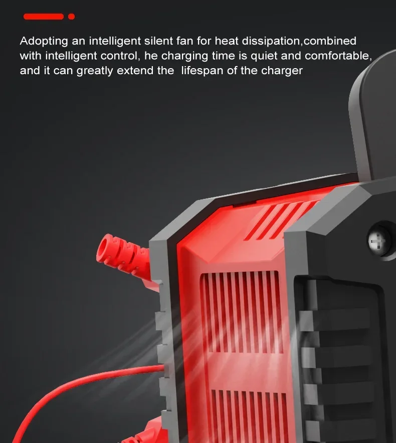Tragbares 10A/20A-Ladegerät für Start-Stop-Batterien, Autoreparatur und Schnellladung für 12 V/24 V AGM LiFePO4-Auto, LKW, Motorrad – Detail 20