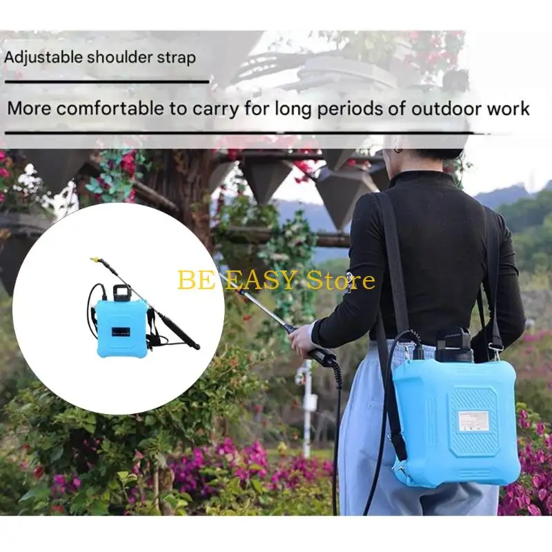 E28F 2 Speed Electric Water Sprayer With 6 Interchangeable Attachments And 5L Large Capacity Container