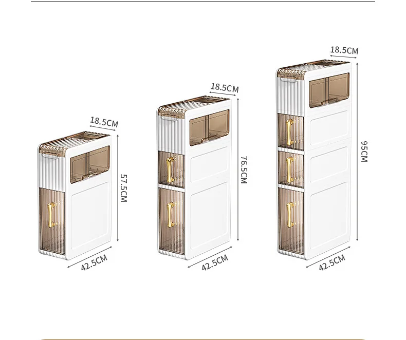 Luksusowa szafka łazienkowa szafka do przechowywania z szufladą w kształcie szuflady do domu, wielowarstwowa, bardzo wąska akrylowy Organizer i