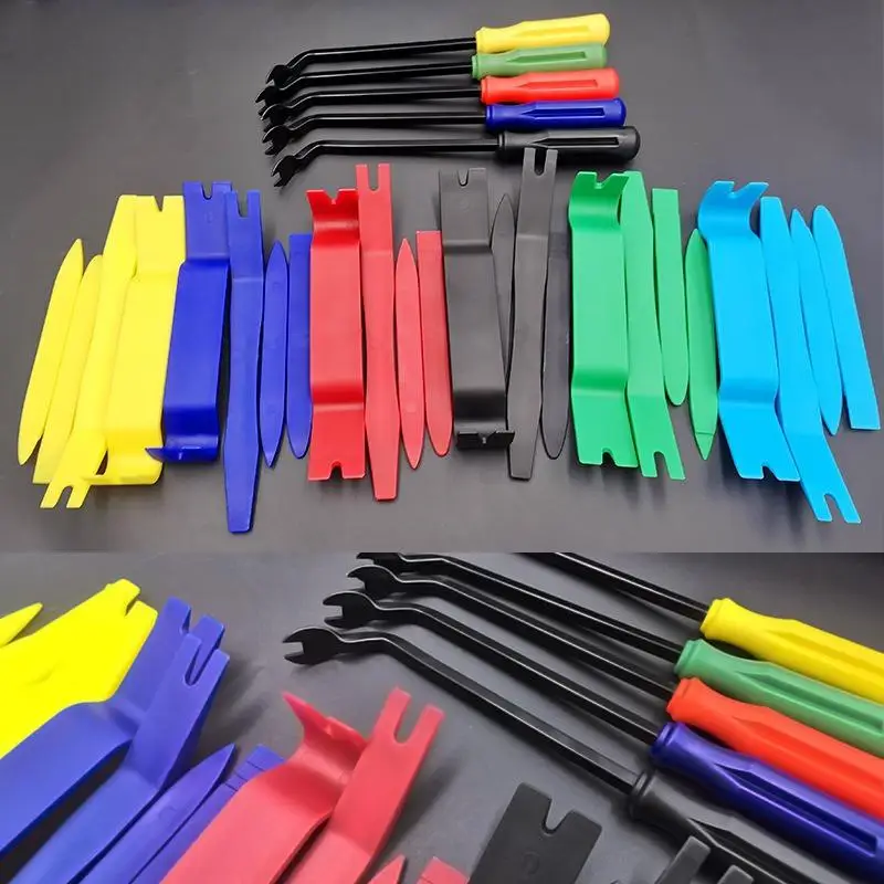 5Pcs Plastic Pry Tool Kit for Car Trim and Fastener Removal, Protective Interior Door Panel Extractor for Vehicle