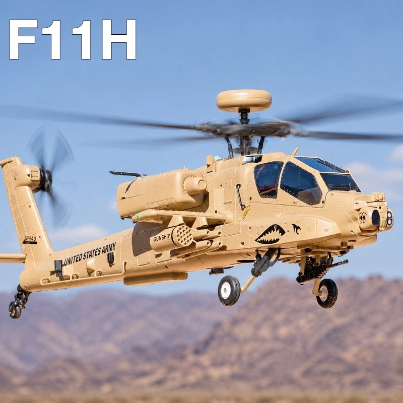 New Remote Controlled Helicopter Feiyue F11H Apache No Flaps Armed Realistic GPS Positioning Smart Return Boy Christmas Gift