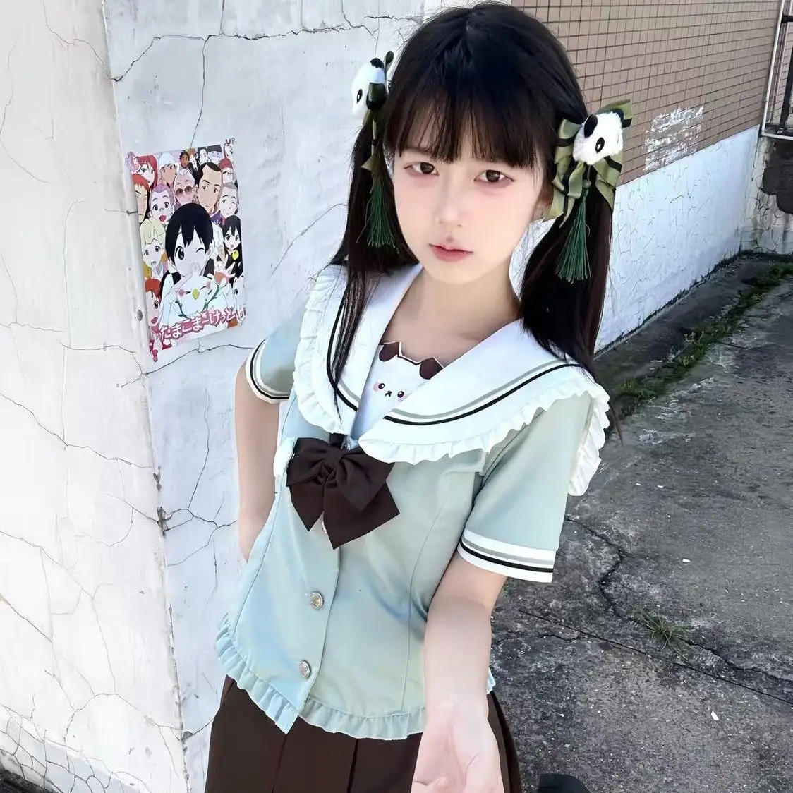 2026 Japanese Korean Style Cute Sailor Uniform JK Uniform Waist-cinching Spring Autumn School Uniform Cos Female Student