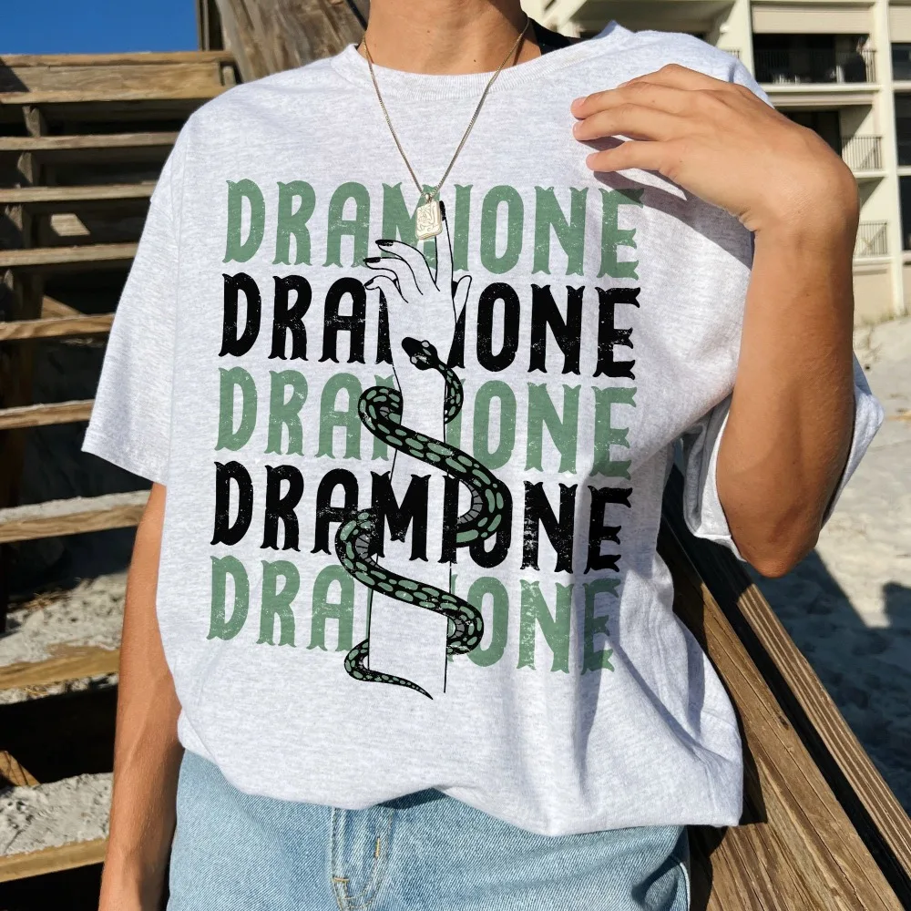 Dramione Shirt Malfoy Manor Granger T Shirt_ Bookis Fashion Hip Hop Streetwear Women Casual Leisure Loose Fit Top Tee Summer