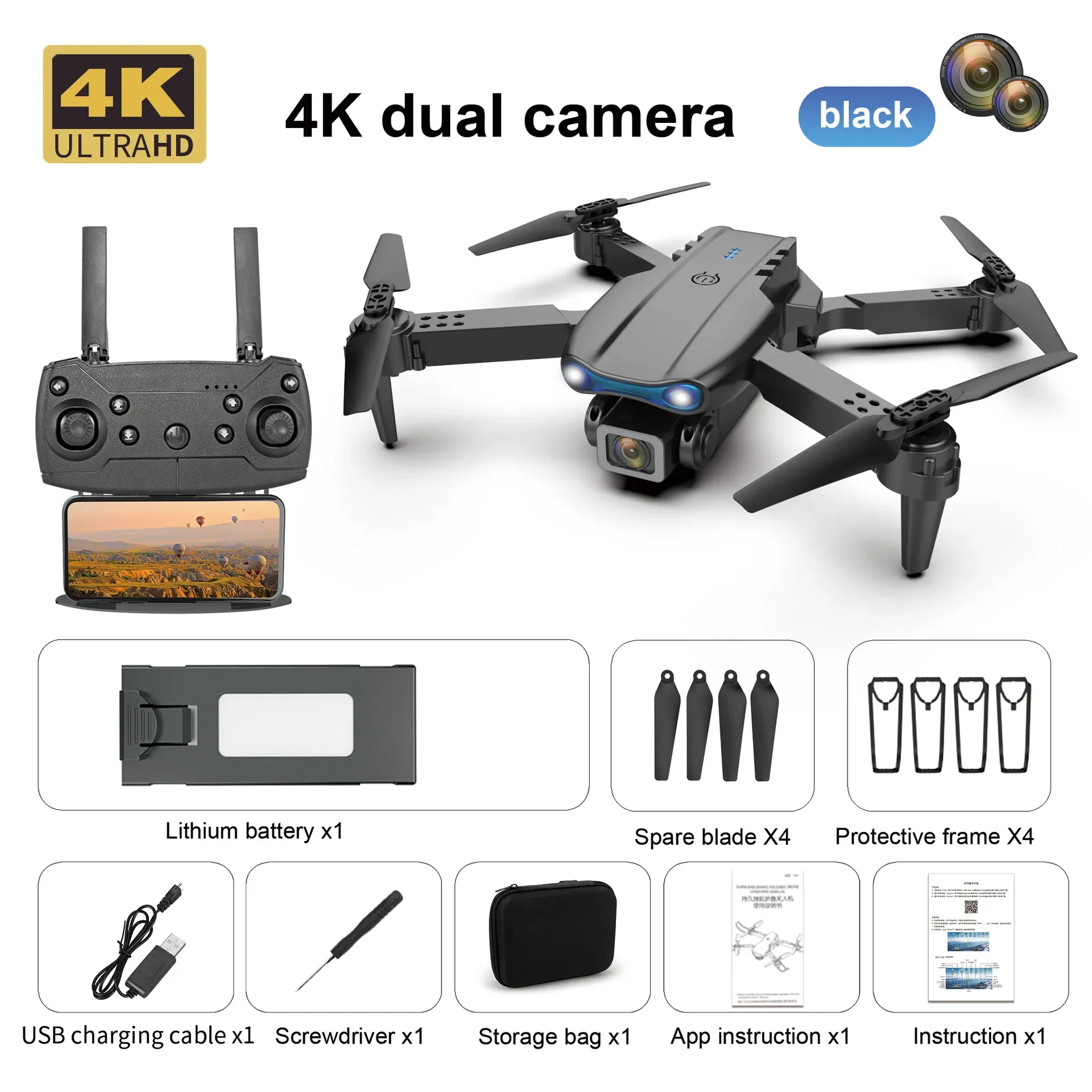 

ZHENDUO HD Dual Camera E99 Pro RC Mini Drone 4K With WiFi 1080P 720P Aerial Photography Helicopter Foldable Quadcopter Dron Toys