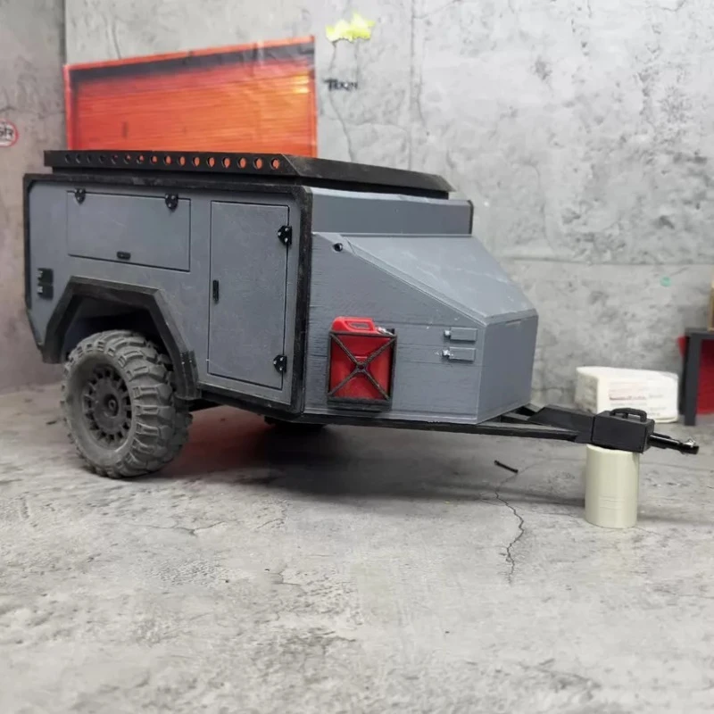 1/8 1/10 RC Crawler Scale Camper Trailer, Offroad Towing Caravan Body Shell for SCX10 TRX4 TRX6 CROSSRC YK RLAARLO RC Car