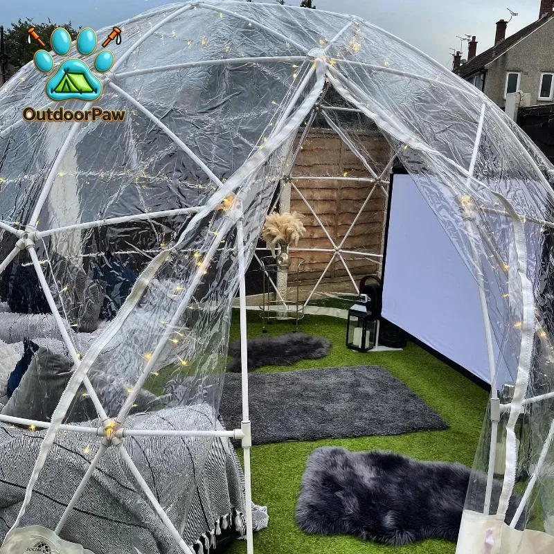Tent Outdoor Transparent Geodesic Dome Tents Glamping Hotel Marquee Dome Tent for Sale